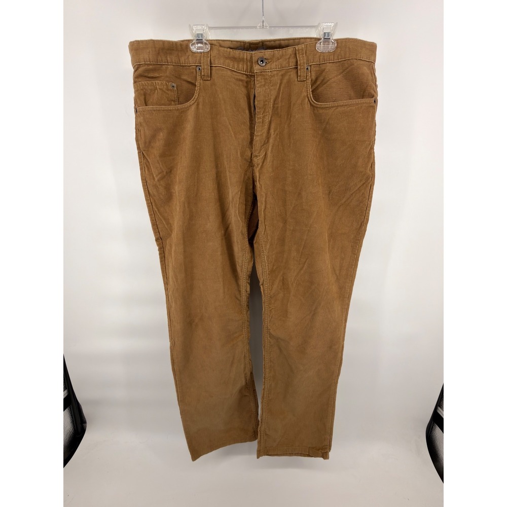 Eddie Bauer Corduroy Pants Mens 40x30 Brown 100% Cotton‎ Straight Fit Flat Front